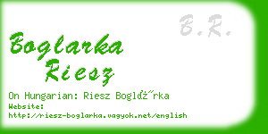 boglarka riesz business card